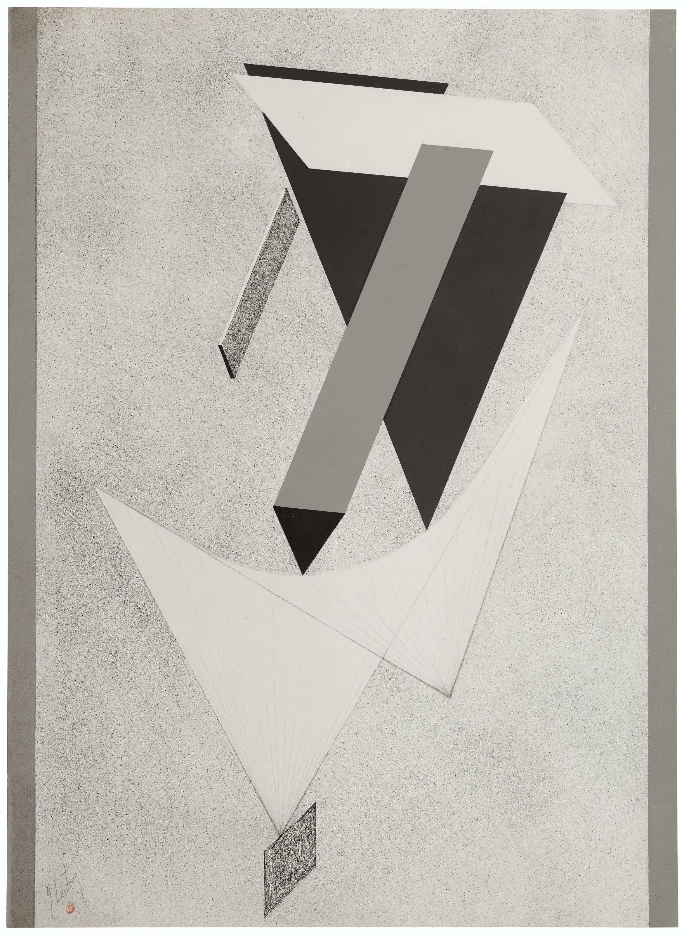 El Lissitzky - Plate 3, from 1. Kestnermappe Proun