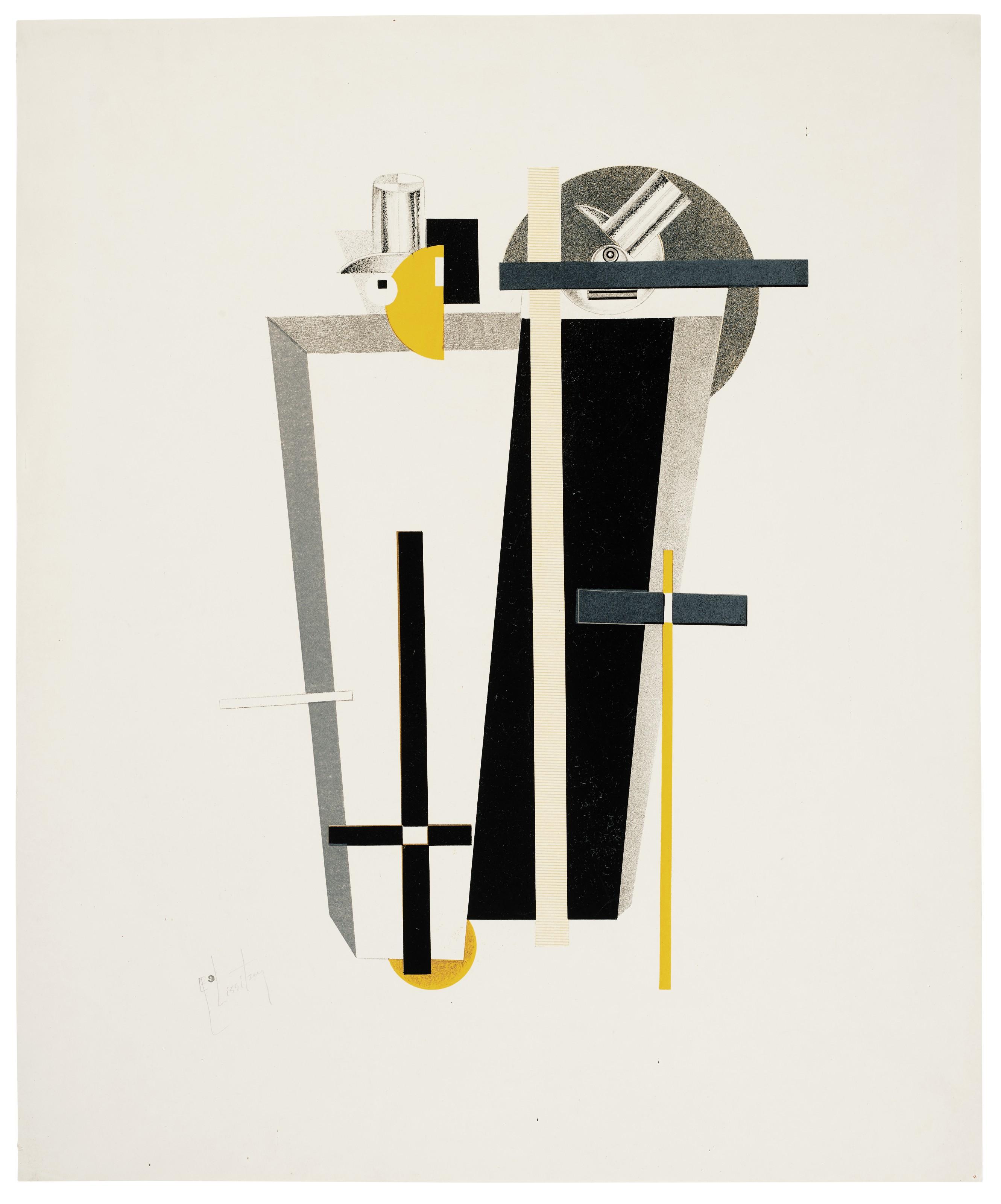 El Lissitzky - Totengräber, From Figurinenmappe. Die Plastische Gestaltung Der Elektromechanischen Schau \'Sieg Über Die Sonne\'