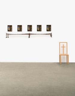 Elad Lassry - Collie (Roof), Pink Chair