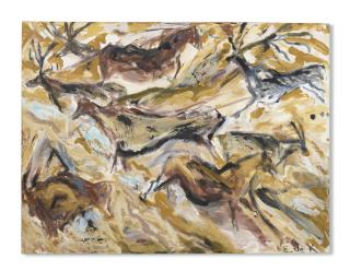 Elaine de Kooning - Red and Yellow Oxide Wall (Cave #176)