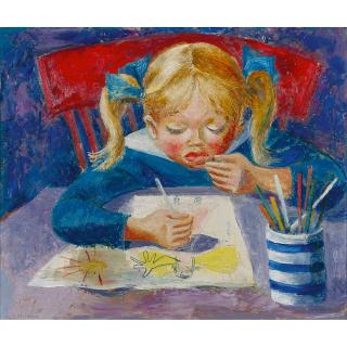 Elaine Haxton - Australian Child Drawing