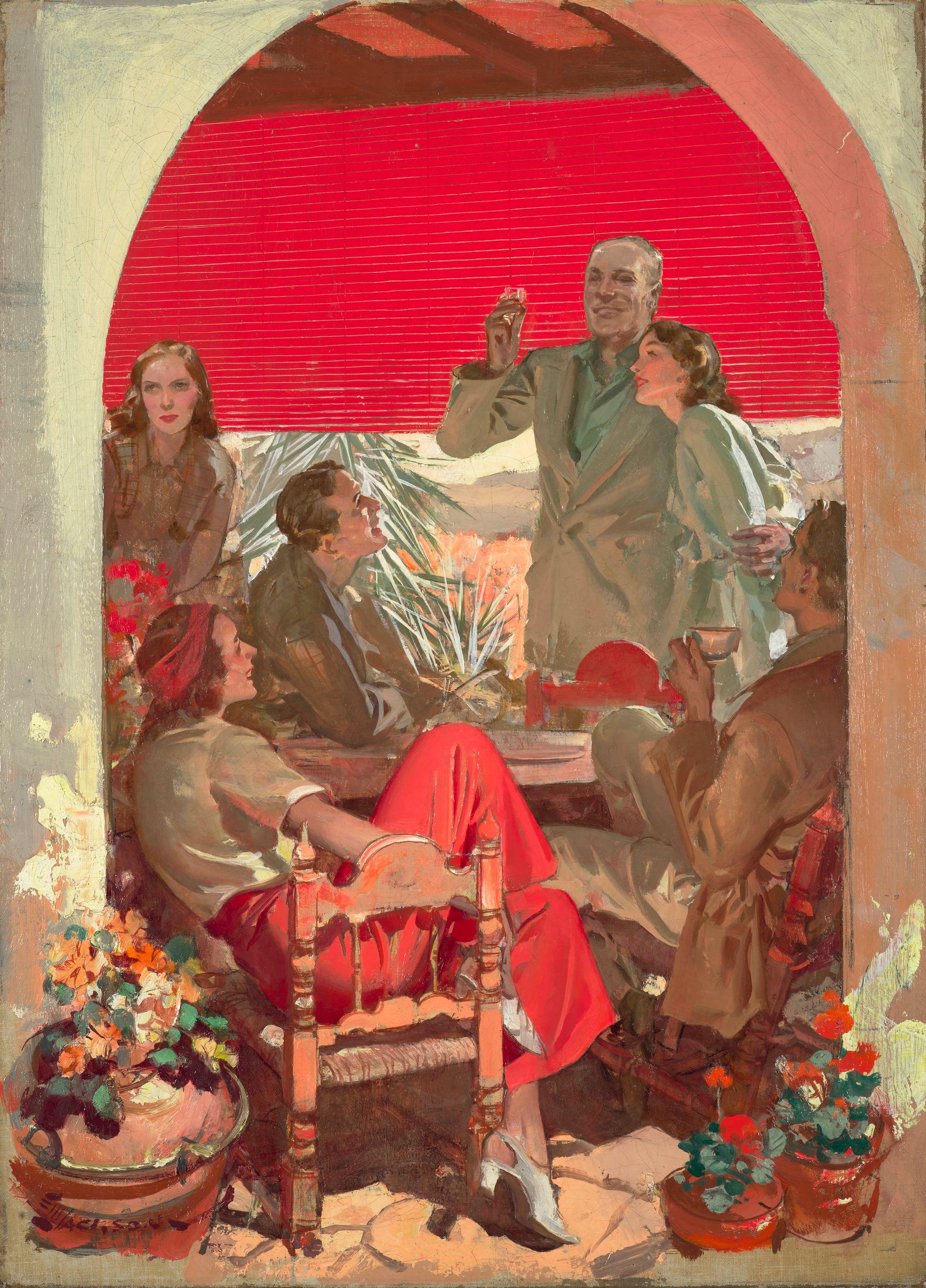 Elbert McGran Jackson - A Toast on the Veranda