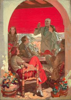 Elbert McGran Jackson - A Toast on the Veranda