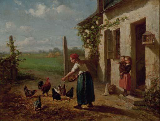 Elchanon Verveer - Feeding the chickens