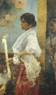 Elda Borzino - Ragazza in processione
