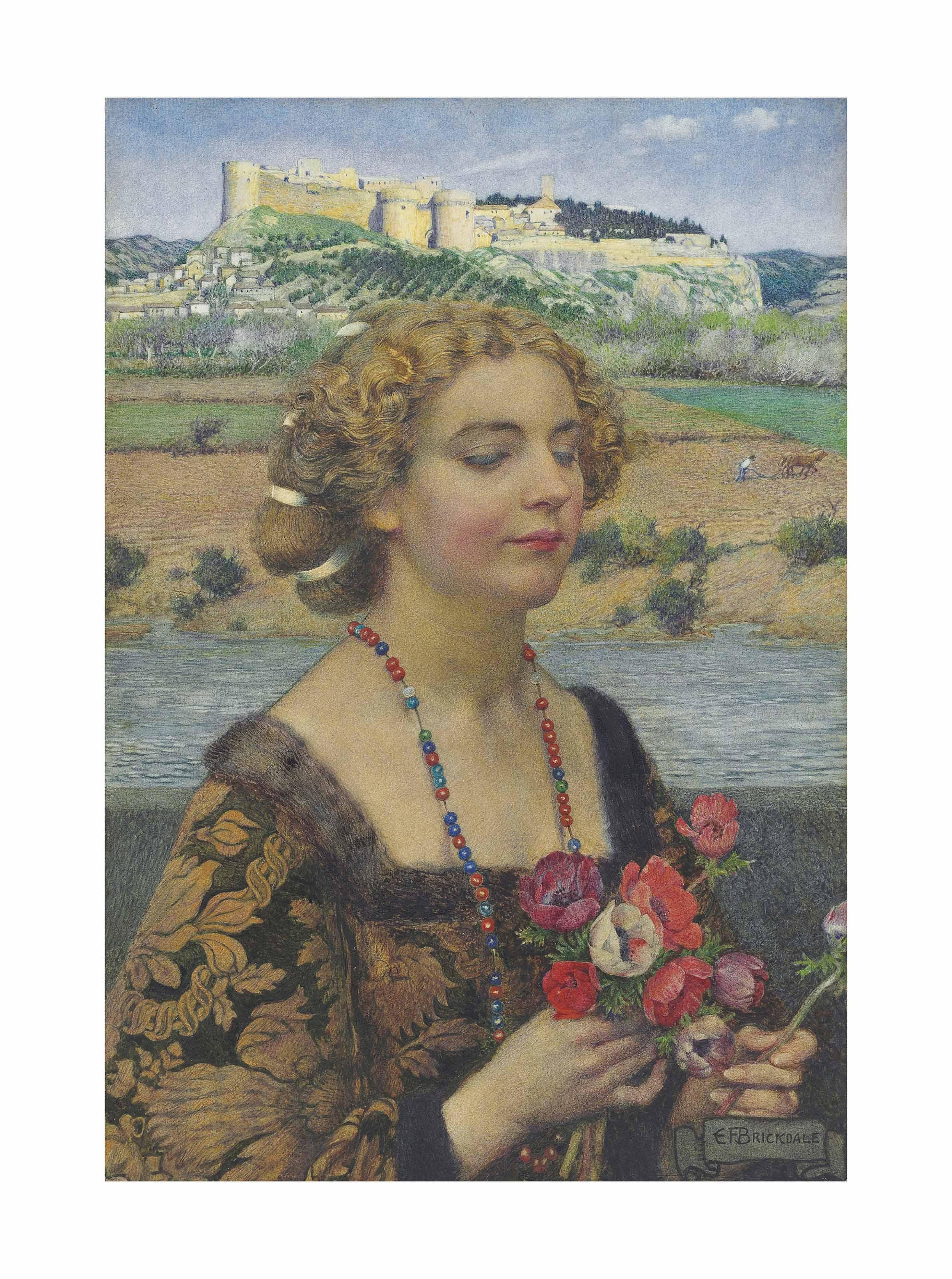 Eleanor Fortescue Brickdale, R.W.S. - Petrarch\'s \'Laura at Avignon\'