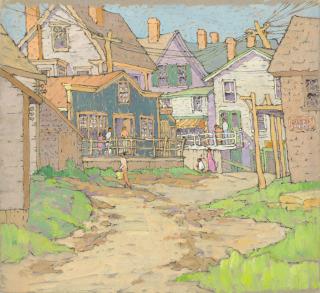 Eleanor Parke Custis - The By-Way, Boothbay Harbor, Maine 14 7/8 x 16 1/8 in. (37.8 x 41 cm.)