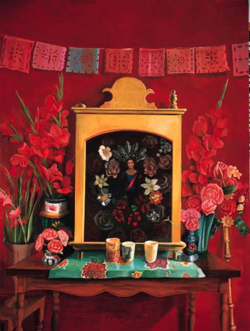 Elena Climent - Altar con muro y flores