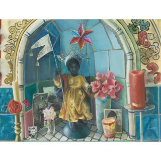 Elena Climent - Black Angel With Silver Flag