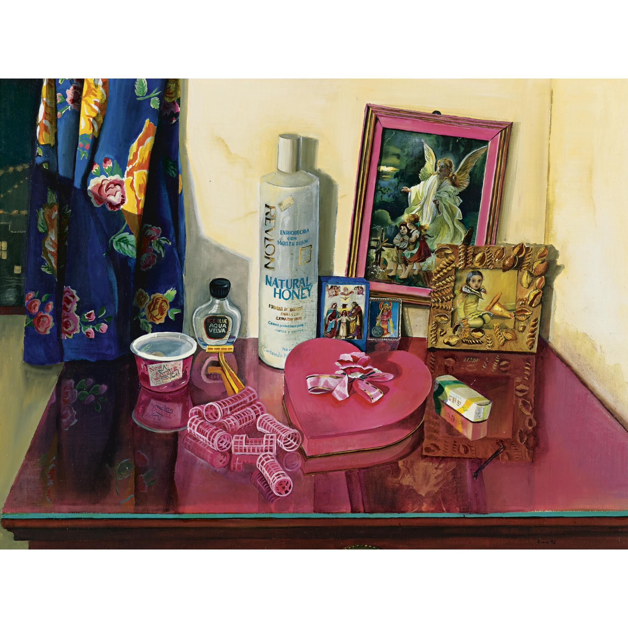 Elena Climent - Mesa Rosa Con Objetos