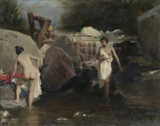 Eleuterio Pagliano - Bagno alla fonte