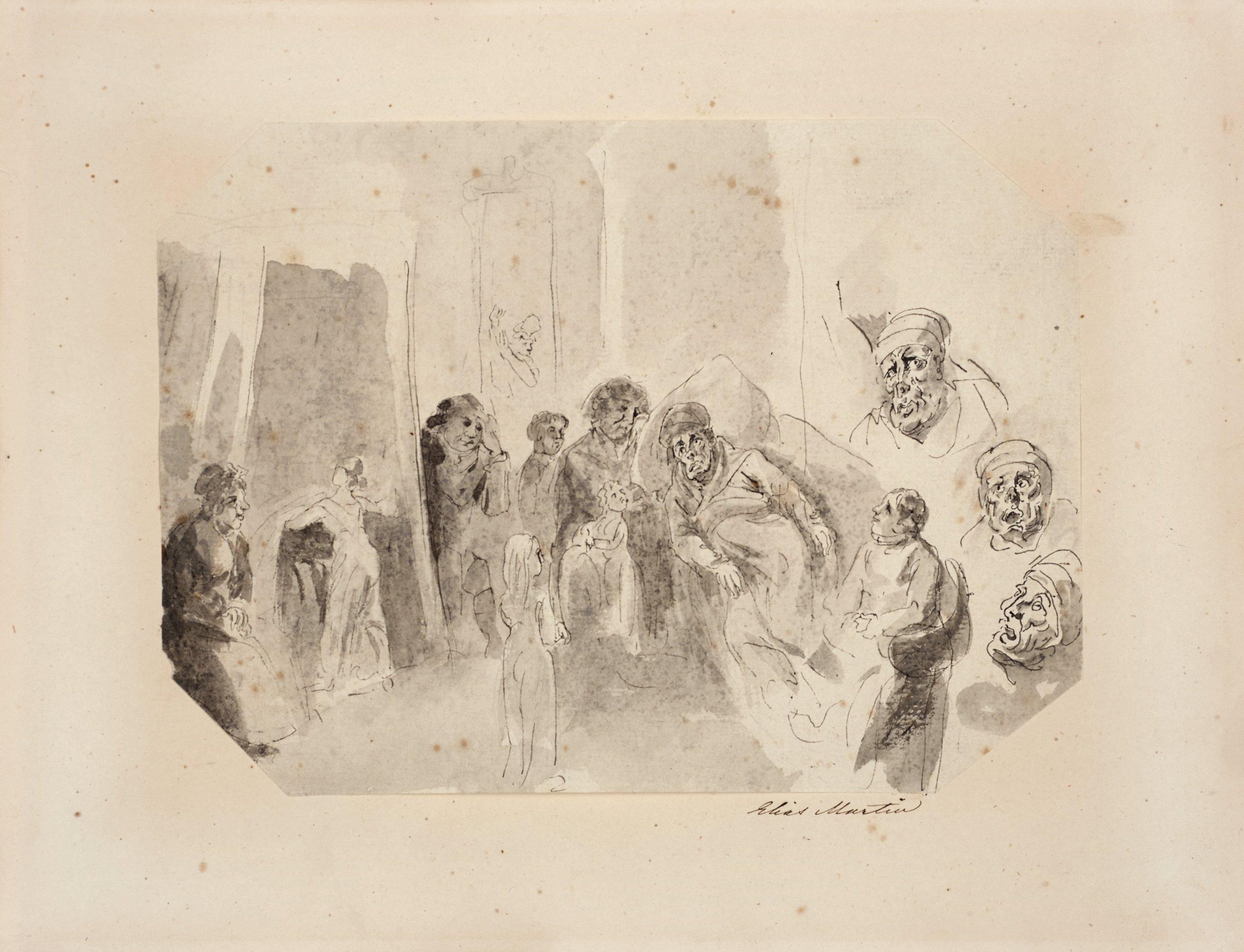 Elias Martin - Company gathered around the sick man