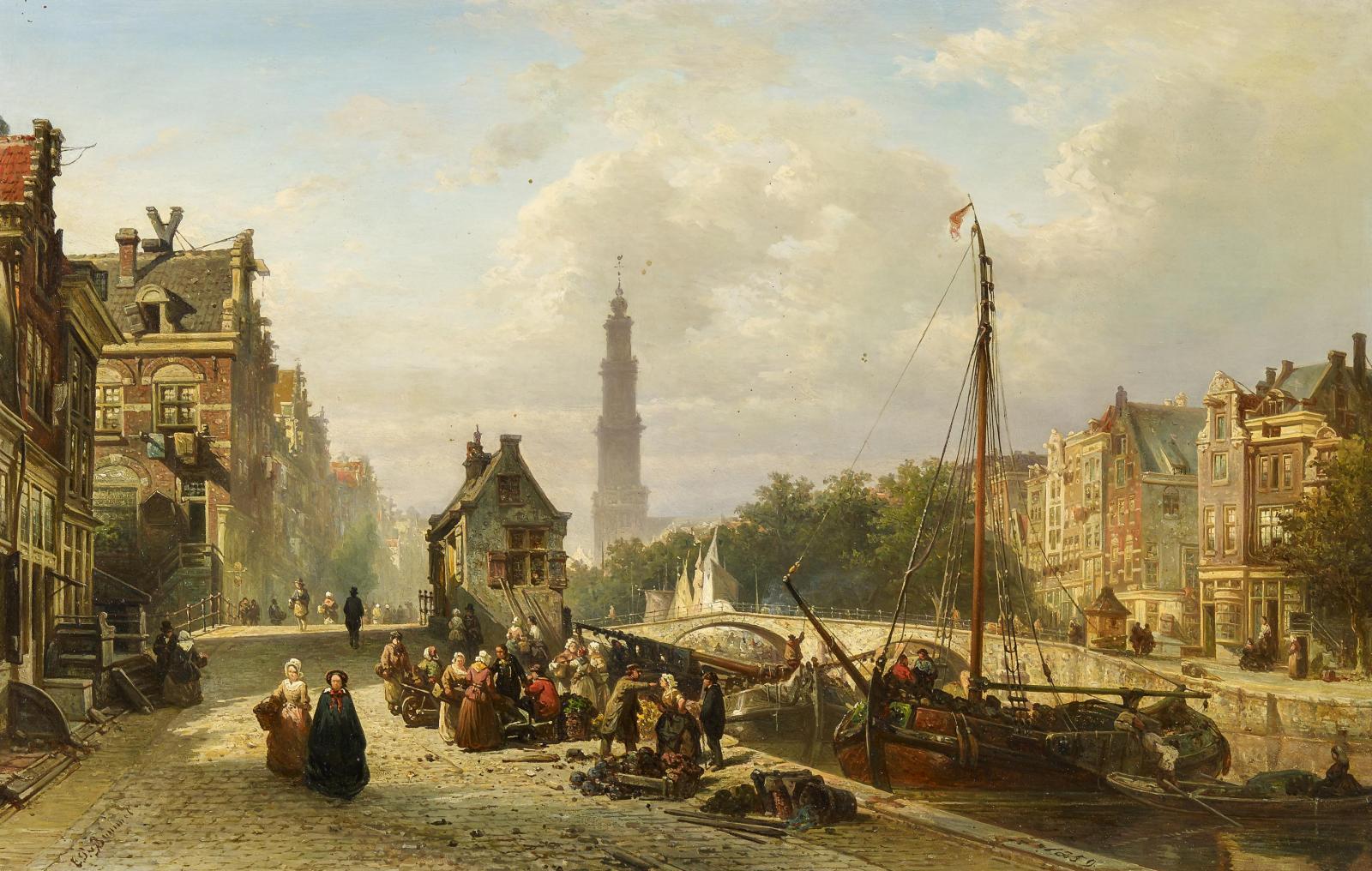 Elias Pieter van Bommel - An der Keizersgracht in Amsterdam