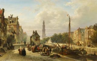 Elias Pieter van Bommel - An der Keizersgracht in Amsterdam
