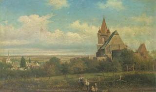 Elias Pieter Van Bommel - Ansicht Von Perchtoldsdorf Von der Leonshardtsberg: View of An Austrian Town