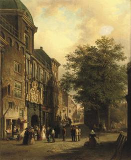 Elias Pieter van Bommel - Daily activities near the Groothoofdspoort, Dordrecht