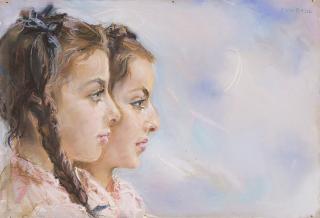 Elica Balla - Ritratto di due fanciulle