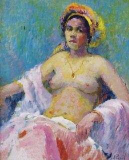 Elie-Anatole Pavil - La Belle Mauresqueelie-Anatole Pavil ; The Beautiful Moorish Girl ; Signed Lower Right ; Oil On Canvas