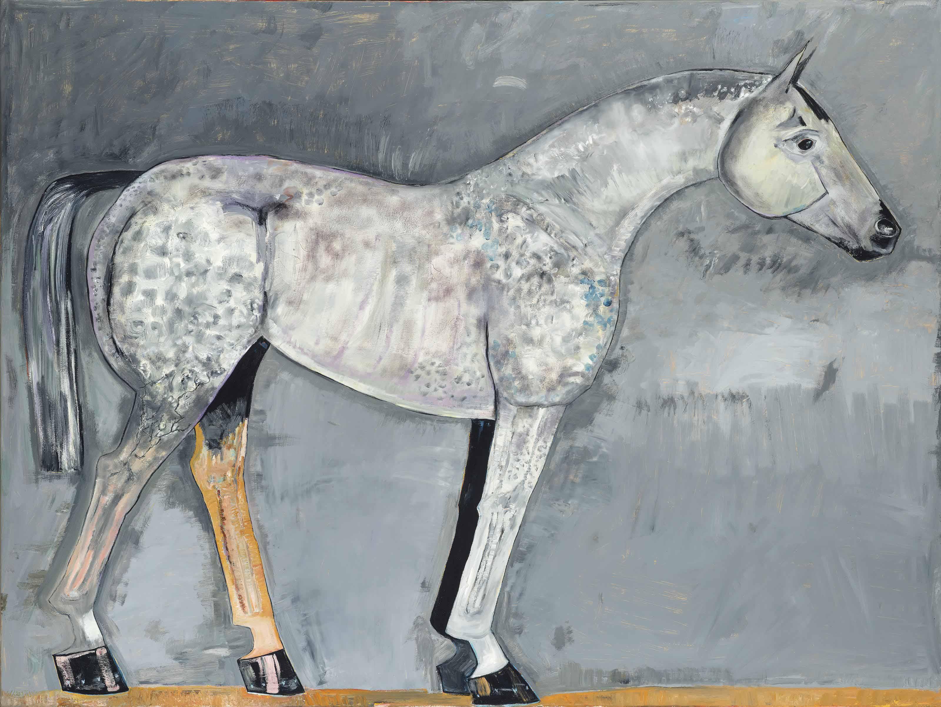Elie Lambert - Grey thoroughbred