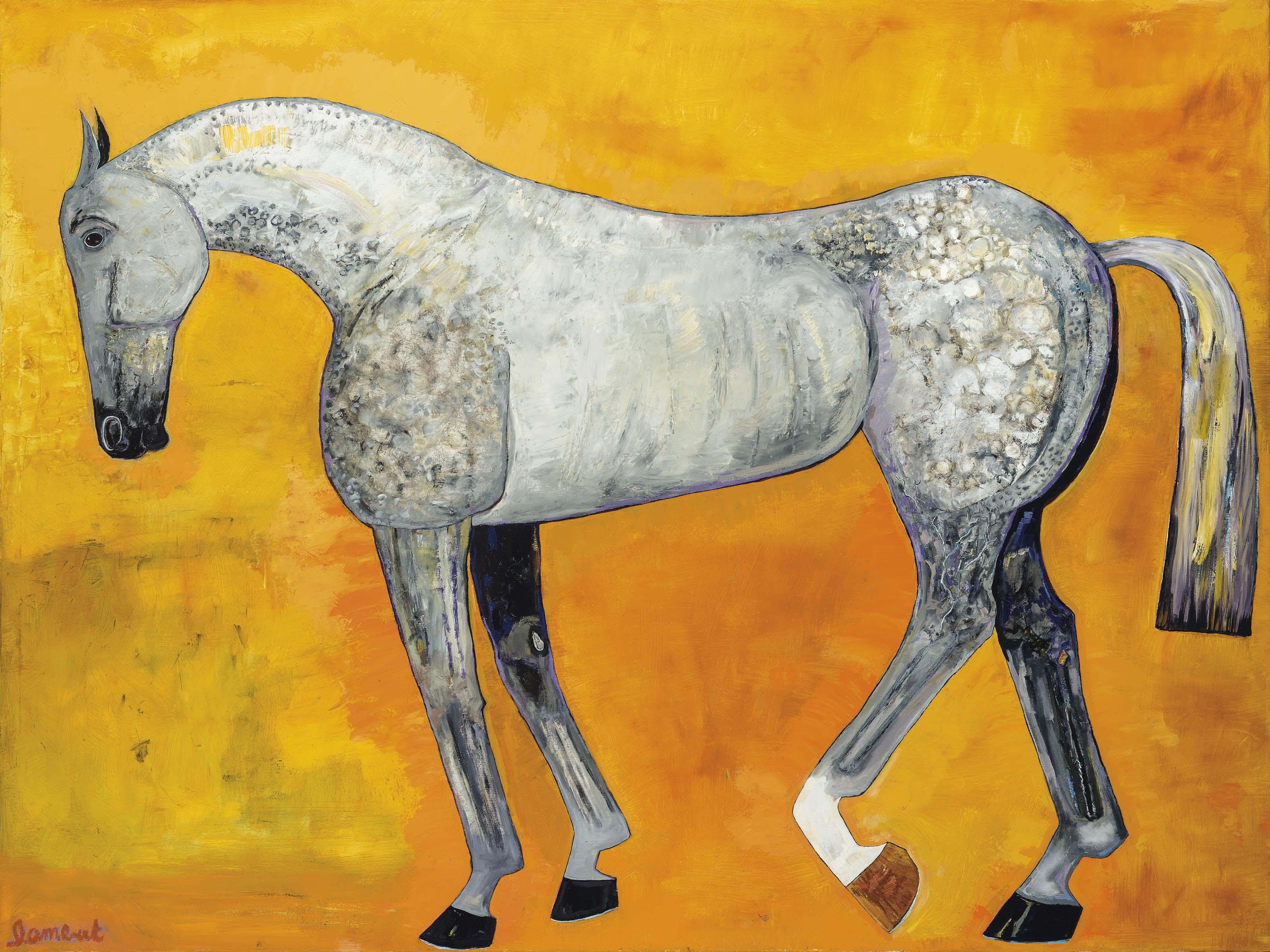 Elie Lambert - Palnash, a grey thoroughbred