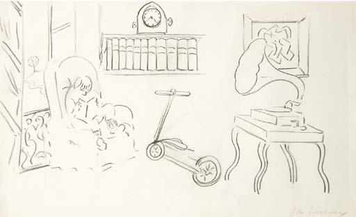 Elie Lascaux - Intérieur, Enfant Lisant