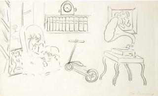 Elie Lascaux - Intérieur, Enfant Lisant