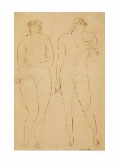 Elie Nadelman - Man and Female Nudes