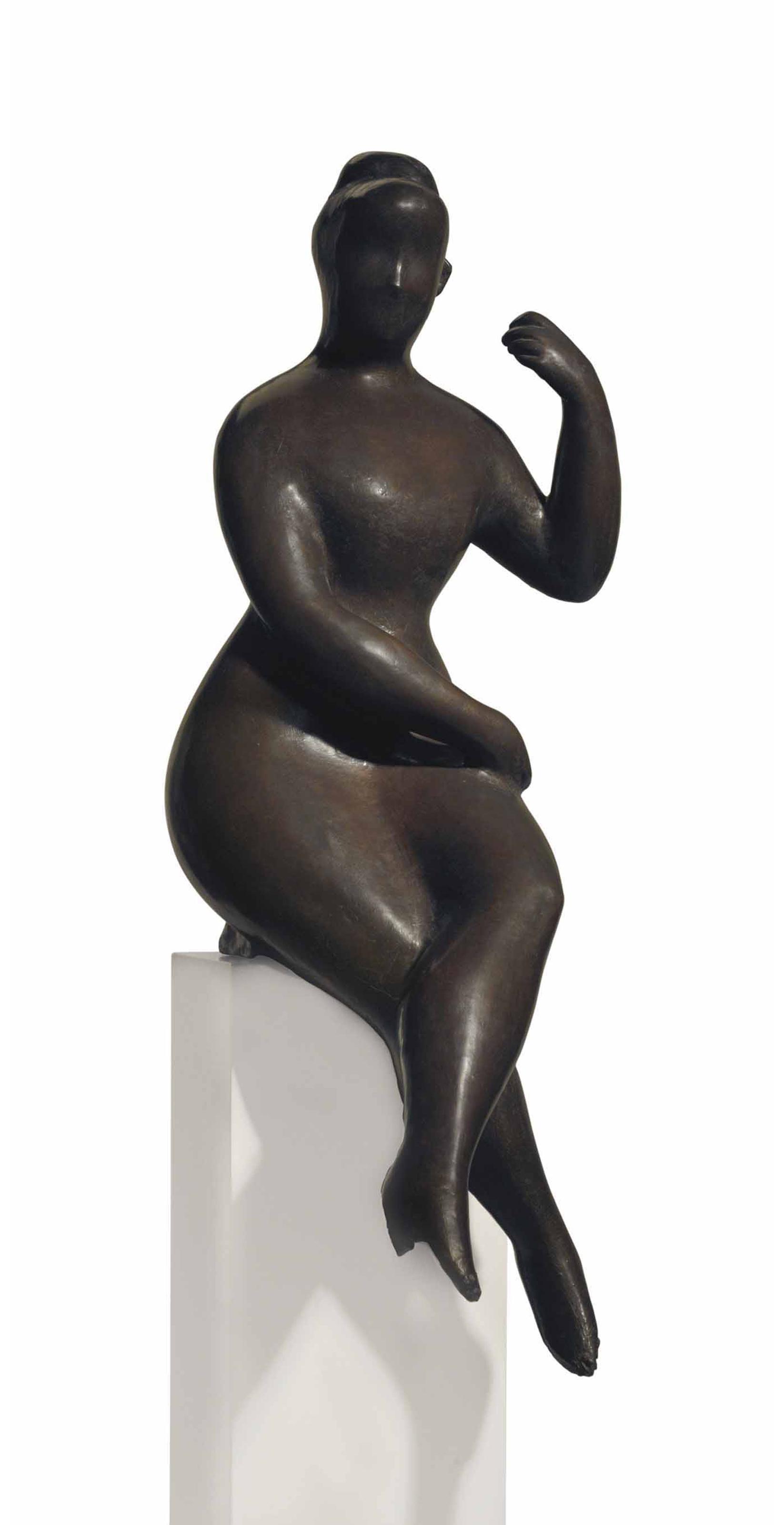 Elie Nadelman - Seated Woman with Raised Arm (Circus Woman)