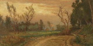 Elihu Vedder - Near Villa Ansidei Perugia, Sunset