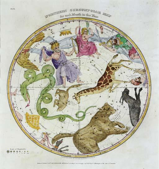 Elijah Hinsdale Burritt - Atlas of The Heavens: Six Plates