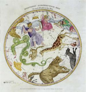 Elijah Hinsdale Burritt - Atlas of The Heavens: Six Plates