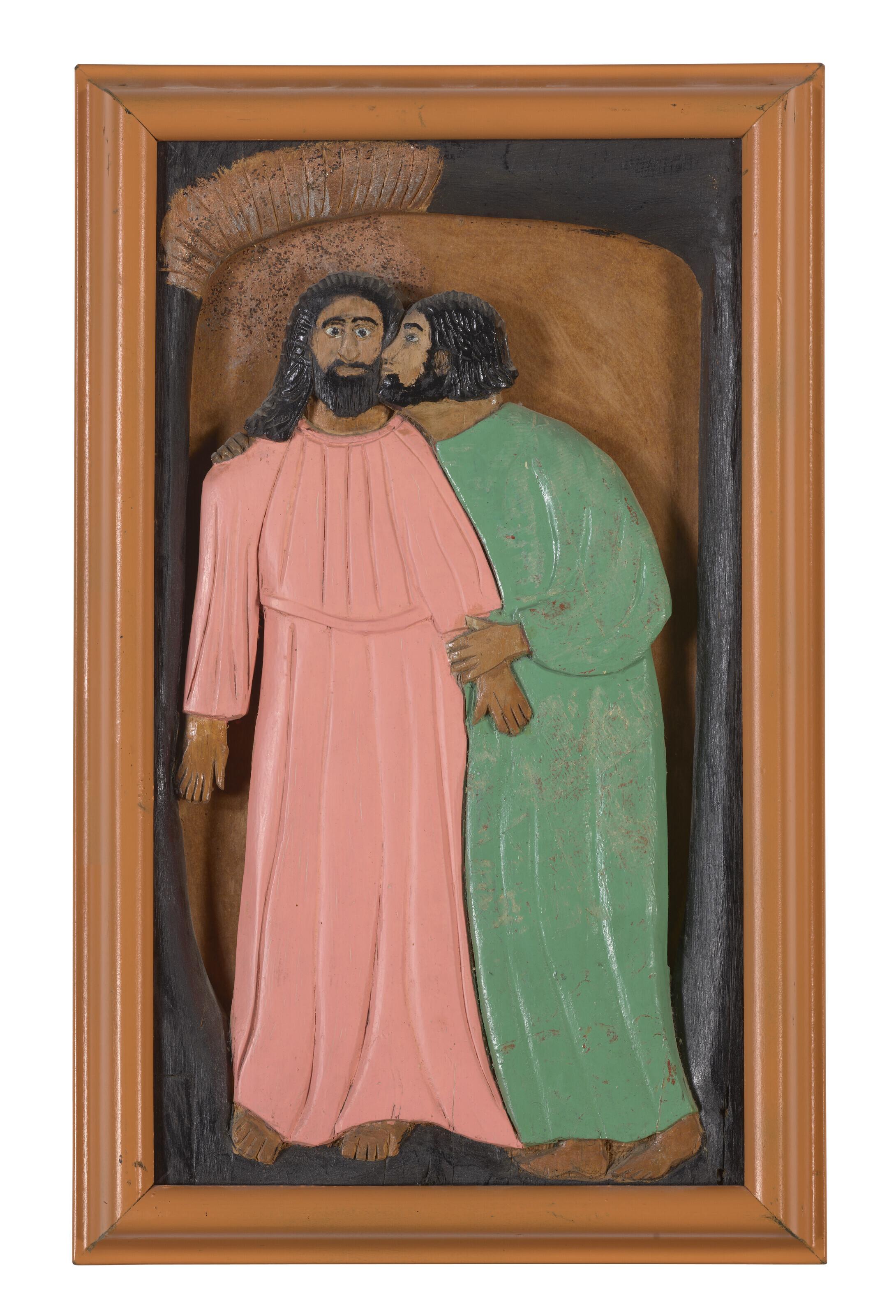 Elijah Pierce - Judas Kissing Jesus