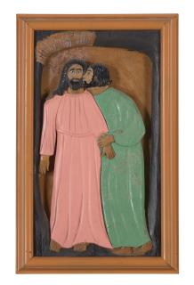 Elijah Pierce - Judas Kissing Jesus