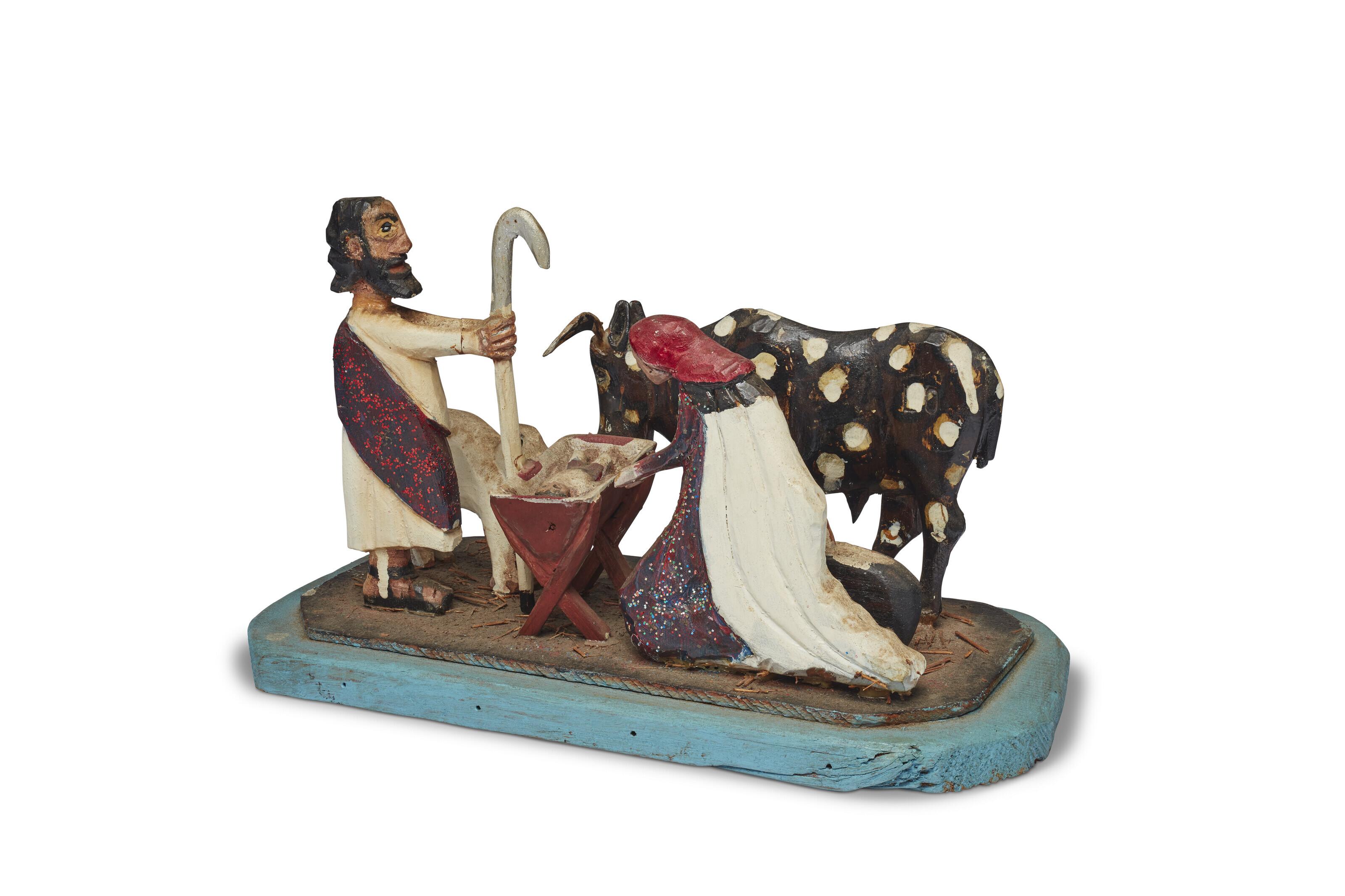 Elijah Pierce - Nativity, circa 1940