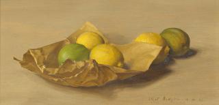 Eliot Hodgkin - Five Limes in Brown Paper Bag