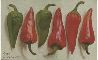Eliot Hodgkin - Green And Red Peppers