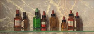 Eliot Hodgkin - On the Shelf 17.3 x 44.4 cm. (6 3/4 x 17 1/2 in.)