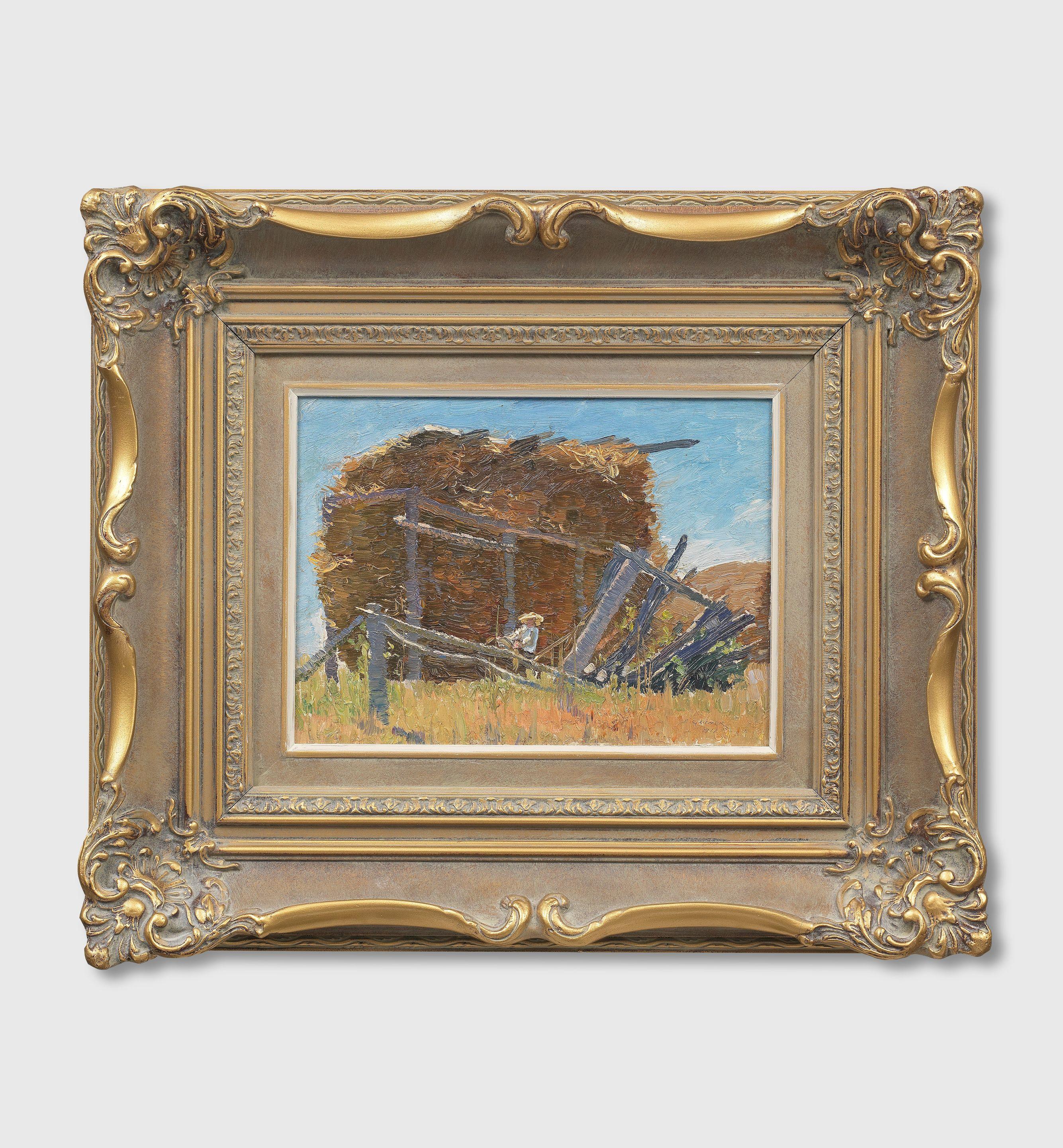 Elioth Gruner - Figure at the Haystack, 1917