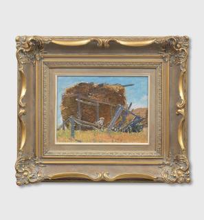 Elioth Gruner - Figure at the Haystack, 1917