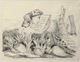 Elisabeth Collins - A Woman Reading In A Pond