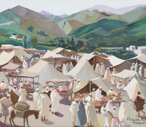 Elisabeth Dandelot - Marché À Ouezzan