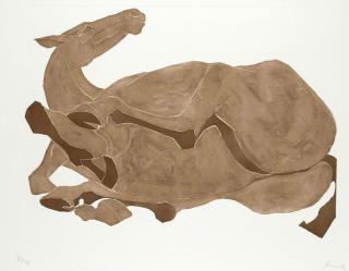 Elisabeth Frink - Rolling over horse (Wiseman 123)