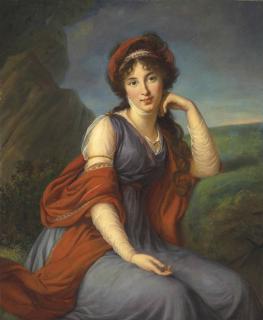 Elisabeth-Louise Vigée Le Brun - Maria Grigorievna Viazemskaïa, Princess Golitsyna (1772-1865), Seated Three-Quarter-Length
