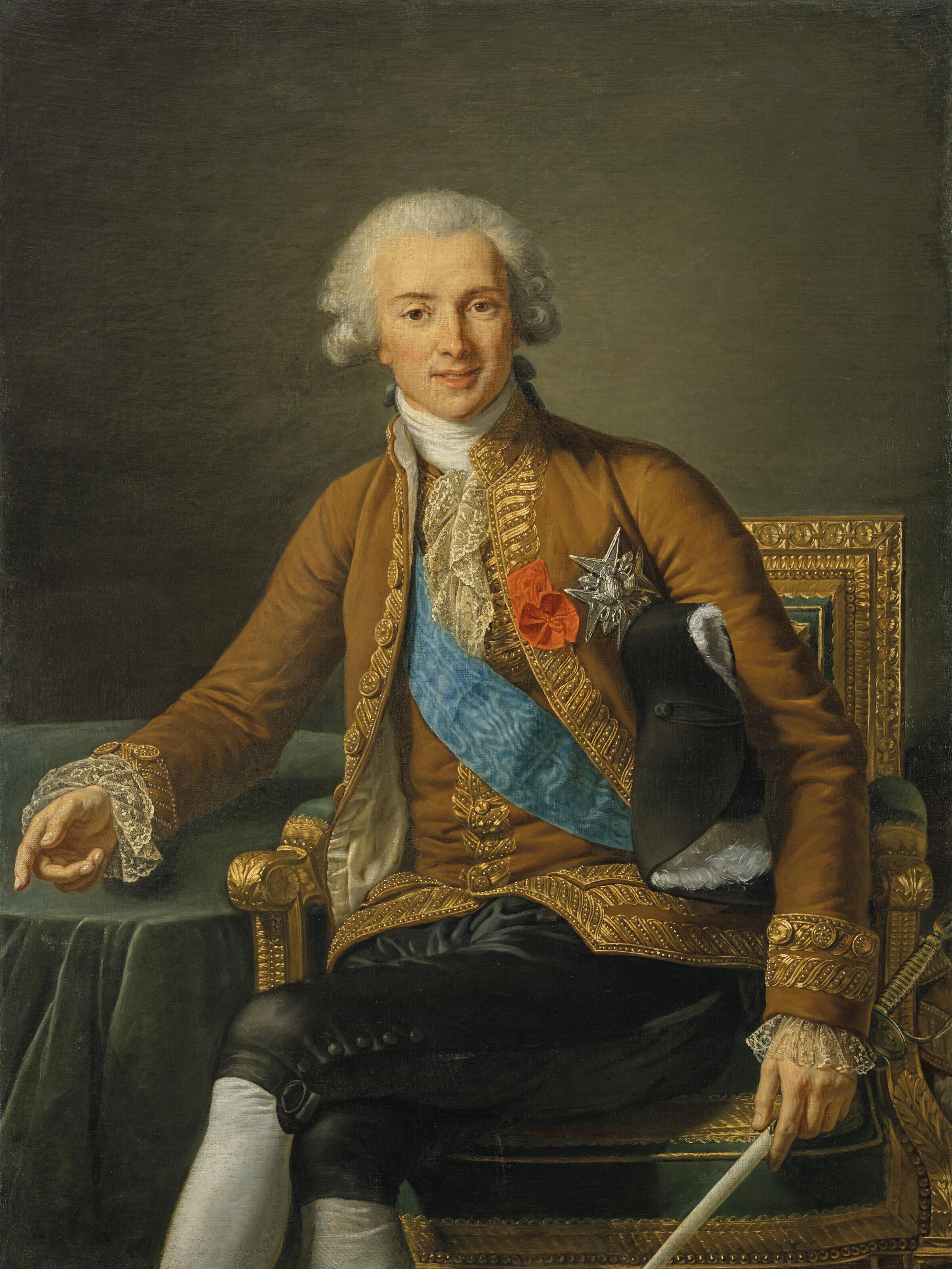 Élisabeth Louise Vigée Le Brun - Portrait De Joseph Hyacinthe François-De-Paule De Rigaud, Comte De Vaudreuil (1740-1817), Assis Dans Un Fauteuil