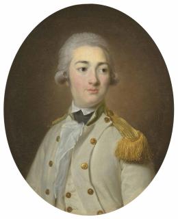 Elisabeth-Louise Vigée Le Brun - Portrait of a junior officer of the French Royal infantry, bust-length