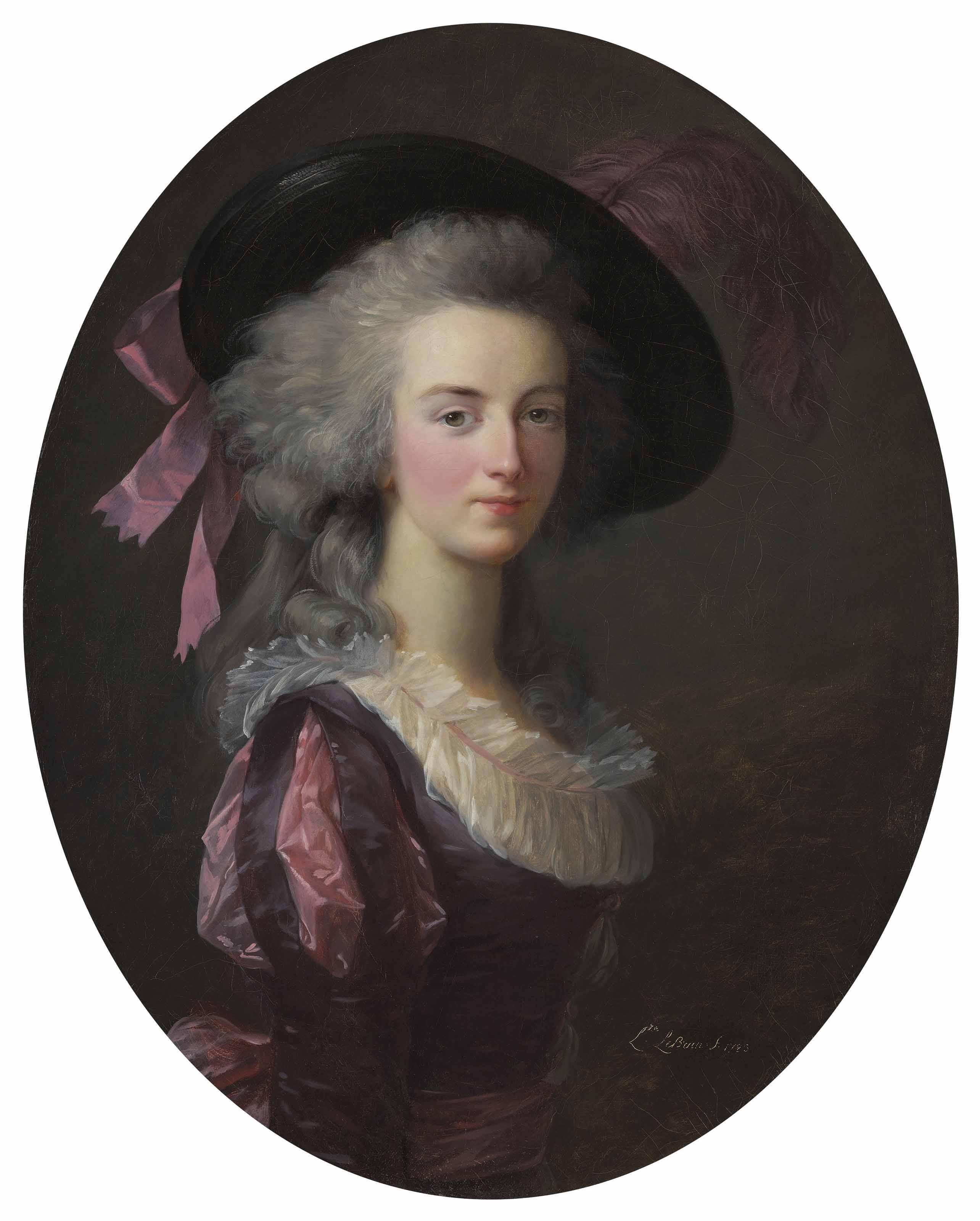 Elisabeth-Louise Vigée Le Brun - Portrait of La maréchale-comtesse de Mailly, née Blanche Charlotte Marie Félicité de Narbonne Pelet (1761-1840), half-length