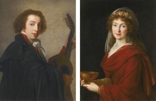 Elisabeth-Louise Vigée Le Brun - Portrait Of The Count Siemontkowsky Bystry; Portrait Of The Countess Siemontkowsky Bystry