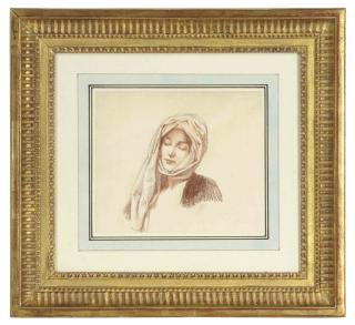 Elisabeth Sonrel - A Portrait Of A Woman With Her Head Wrapped In Cloth, Her Eyes Closed