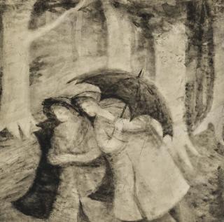 Elisabeth Vellacott - Girls With Umbrella