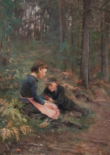 Elisabeth Warling - Children picking berries